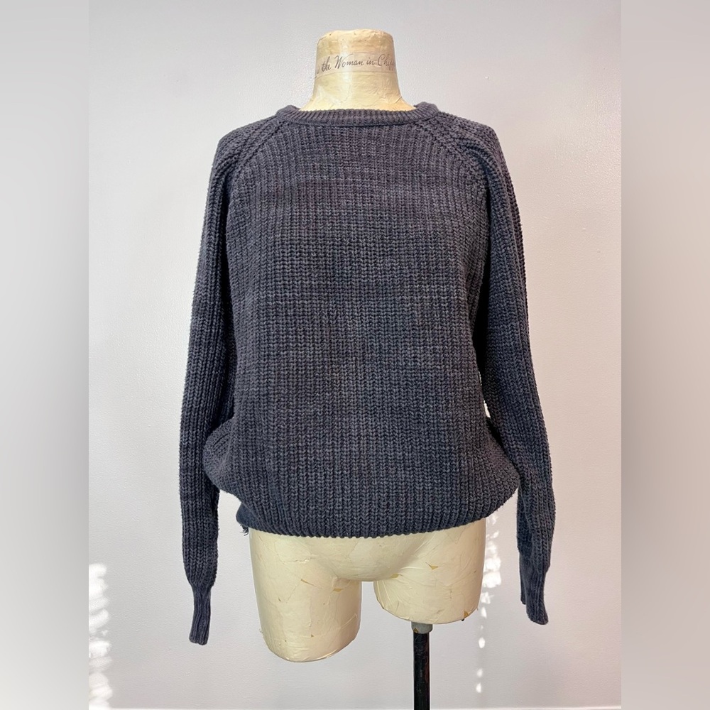 VTG 1980s L.L. Bean Charcoal Gray/Navy Sweater